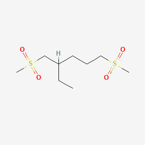 molecular formula C9H20O4S2 B13790380 (+)-2-Ethyl-1,5-dimesyloxypentane CAS No. 64295-10-9