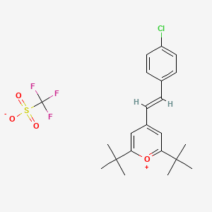 2,6-ditert-butyl-4-[(E)-2-(4-chlorophenyl)ethenyl]pyrylium;trifluoromethanesulfonate