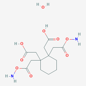 2-[1,2-Bis(2-aminooxy-2-oxoethyl)-2-(carboxymethyl)cyclohexyl]acetic acid;hydrate