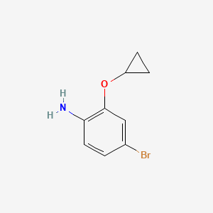 molecular formula C9H10BrNO B1379049 4-Bromo-2-cyclopropoxyaniline CAS No. 1243446-99-2