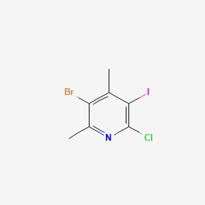 B1379058 3-Bromo-6-chloro-5-iodo-2,4-dimethylpyridine CAS No. 1823359-68-7