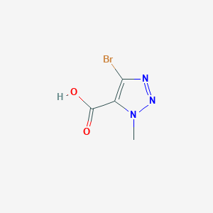 molecular formula C4H4BrN3O2 B1379061 1H-1,2,3-三唑-5-羧酸，4-溴-1-甲基- CAS No. 1391631-21-2