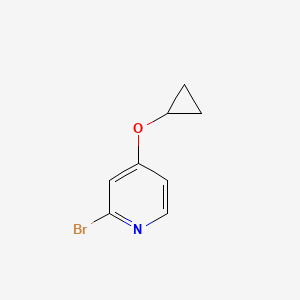 molecular formula C8H8BrNO B1379066 2-Bromo-4-cyclopropoxypyridine CAS No. 1243394-76-4