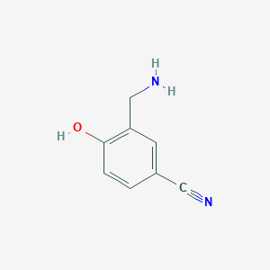 molecular formula C8H8N2O B1379067 3-(Aminomethyl)-4-hydroxybenzonitrile CAS No. 79663-62-0