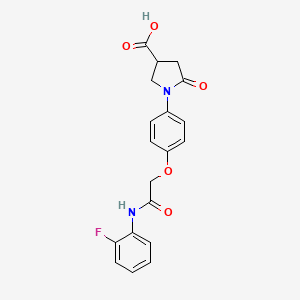 1-[4-[2-(2-fluoroanilino)-2-oxoethoxy]phenyl]-5-oxopyrrolidine-3-carboxylic acid