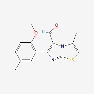 6-(2-Methoxy-5-methylphenyl)-3-methylimidazo[2,1-B]thiazole-5-carboxaldehyde