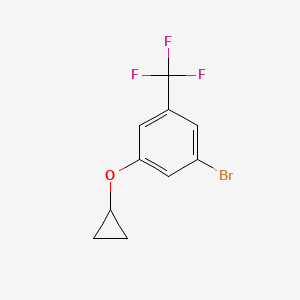 molecular formula C10H8BrF3O B1379074 1-溴-3-环丙氧基-5-(三氟甲基)苯 CAS No. 1243313-06-5