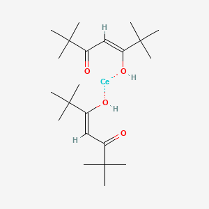 molecular formula C22H40CeO4 B13790746 Tetrakis(2,2,6,6-tetramethyl-3,5-heptanedionato)cerium(IV) 