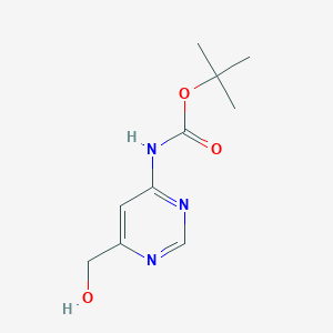 molecular formula C10H15N3O3 B1379076 tert-Butyl (6-(hydroxymethyl)pyrimidin-4-yl)carbamate CAS No. 954097-20-2