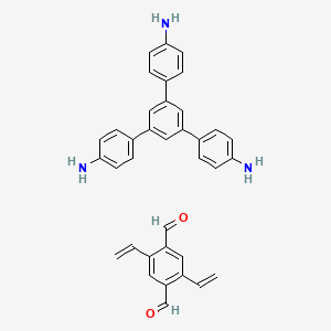 4-[3,5-Bis(4-aminophenyl)phenyl]aniline;2,5-bis(ethenyl)terephthalaldehyde