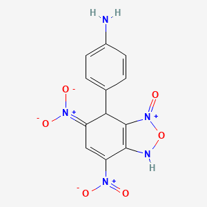 [7-(4-Aminophenyl)-4-nitro-1-oxo-3,7-dihydro-2,1,3-benzoxadiazol-1-ium-6-ylidene]-dioxidoazanium