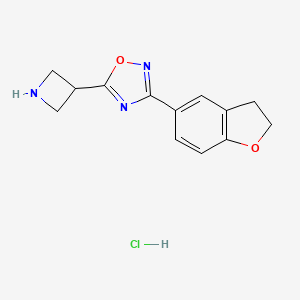 5-Azetidin-3-yl-3-(2,3-dihydro-1-benzofuran-5-yl)-1,2,4-oxadiazole hydrochloride