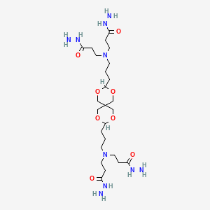 N,N'-(2,4,8,10-Tetraoxaspiro(5.5)undecane-3,9-diyldipropane-1,3-diyl)bis(N-(3-hydrazino-3-oxopropyl)-beta-alaninohydrazide)