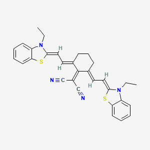 2-(2,6-Bis((E)-2-[3-ethyl-1,3-benzothiazol-2(3H)-ylidene]ethylidene)cyclohexylidene)malononitrile