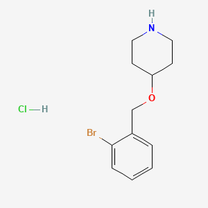 molecular formula C12H17BrClNO B1379092 4-[(2-Bromobenzyl)oxy]piperidine hydrochloride CAS No. 1426291-03-3