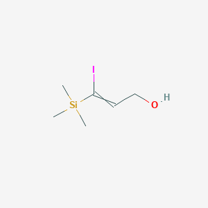 molecular formula C6H13IOSi B13790922 3-Iodo-3-trimethylsilylprop-2-en-1-ol 