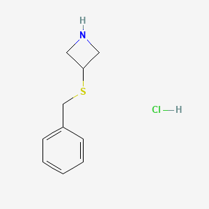 molecular formula C10H14ClNS B1379096 3-(Benzylsulfanyl)azetidine hydrochloride CAS No. 1864072-49-0