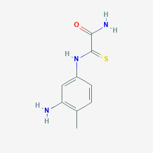 molecular formula C9H11N3OS B13790961 Acetamide,2-[(3-amino-4-methylphenyl)amino]-2-thioxo- 