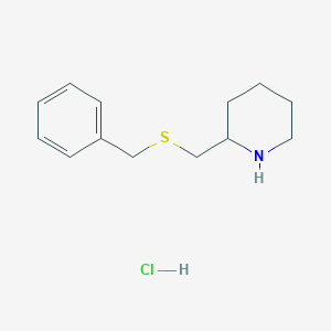 molecular formula C13H20ClNS B1379105 Chlorhydrate de 2-[(benzylsulfanyl)méthyl]pipéridine CAS No. 1864052-29-8