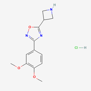 5-Azetidin-3-yl-3-(3,4-dimethoxyphenyl)-1,2,4-oxadiazole hydrochloride