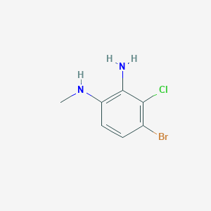 molecular formula C7H8BrClN2 B1379117 4-Bromo-3-chloro-N1-methylbenzene-1,2-diamine CAS No. 1357159-32-0