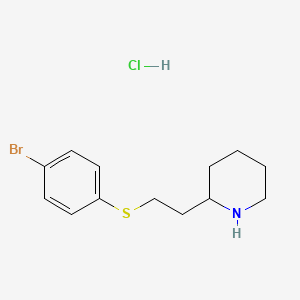 2-(2-[(4-Bromophenyl)sulfanyl]ethyl)piperidine hydrochloride
