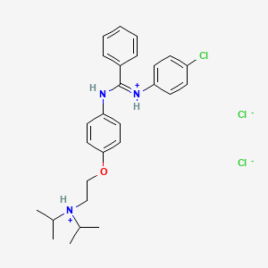 Benzamidine, N'-(p-chlorophenyl)-N-(p-(2-(diisopropylamino)ethoxy)phenyl)-, dihydrochloride