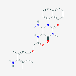 Acetamide,2-(4-amino-2,3,5-trimethylphenoxy)-N-[1,2,3,4-tetrahydro-3-methyl-6-(methylamino)-1-(1-naphthalenyl)-2,4-dioxo-pyrimidin-5-YL]-