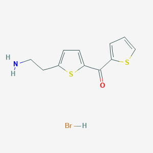 molecular formula C11H12BrNOS2 B1379121 [5-(2-氨基乙基)-2-噻吩基](2-噻吩基)甲酮氢溴酸盐 CAS No. 1824608-06-1