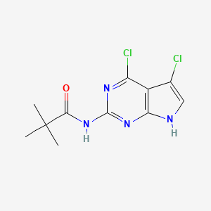 N-(4,5-dichloro-7H-pyrrolo[2,3-d]pyrimidin-2-yl)-2,2-dimethylpropanamide