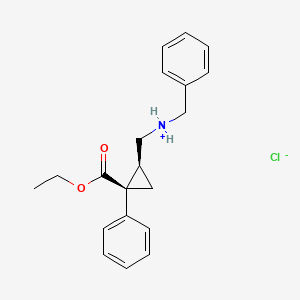 Cyclopropanecarboxylic acid, 1-phenyl-2-(((phenylmethyl)amino)methyl)-, ethyl ester, (Z)-, monohydrochloride