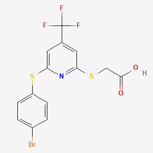 [6-(4'-Bromophenylsulfanyl)-4-(trifluoromethyl)-pyridin-2-ylsulfanyl]acetic acid