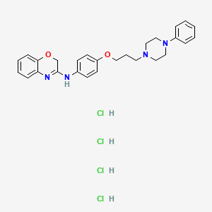 2H-1,4-Benzoxazin-3-amine, N-(3-(3-(4-phenyl-1-piperazinyl)propoxy)phenyl)-, tetrahydrochloride