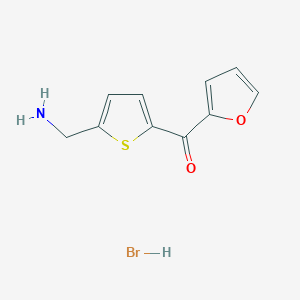 molecular formula C10H10BrNO2S B1379128 [5-(Aminomethyl)-2-thienyl](2-furyl)methanone hydrobromide CAS No. 1822622-32-1
