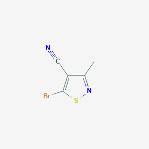 B1379134 5-Bromo-3-methylisothiazole-4-carbonitrile CAS No. 1803561-46-7