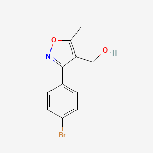 molecular formula C11H10BrNO2 B1379135 (3-(4-Bromophenyl)-5-methylisoxazol-4-yl)methanol CAS No. 1159981-17-5