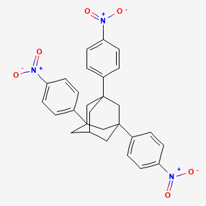 molecular formula C28H25N3O6 B13791363 (1S,3S,5S)-1,3,5-Tris(4-nitrophenyl)adamantane 