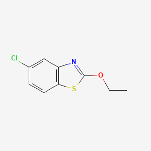 molecular formula C9H8ClNOS B13791369 5-Chloro-2-ethoxy-1,3-benzothiazole 