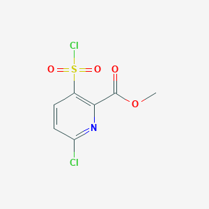 molecular formula C7H5Cl2NO4S B1379137 6-氯-3-(氯磺酰基)吡啶-2-甲酸甲酯 CAS No. 1384429-79-1