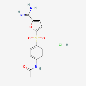 Acetamide, N-(4-((5-(aminoiminomethyl)-2-furanyl)sulfonyl)phenyl)-, monohydrochloride