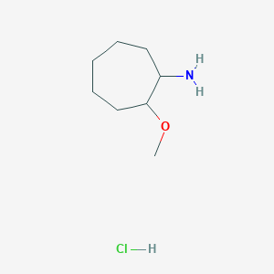 molecular formula C8H18ClNO B1379140 2-Methoxycycloheptan-1-amine hydrochloride CAS No. 1375474-17-1