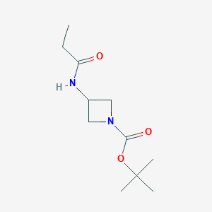 molecular formula C11H20N2O3 B1379141 Tert-butyl 3-(propionamido)azetidine-1-carboxylate CAS No. 1449669-90-2