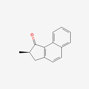 molecular formula C14H12O B13791413 (2R)-2-methyl-2,3-dihydrocyclopenta[a]naphthalen-1-one 