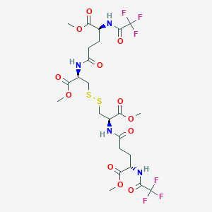 molecular formula C24H32F6N4O12S2 B13791421 Tfa-gGlu(OMe)-Cys(1)-OMe.Tfa-gGlu(OMe)-Cys(1)-OMe 