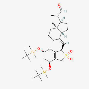 (2S)-2-[(1R,3aR,4E,7aS)-4-[[(1R,4S,6R)-4,6-bis[[tert-butyl(dimethyl)silyl]oxy]-2,2-dioxo-1,3,4,5,6,7-hexahydro-2-benzothiophen-1-yl]methylidene]-7a-methyl-2,3,3a,5,6,7-hexahydro-1H-inden-1-yl]propanal