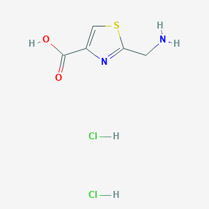 molecular formula C5H8Cl2N2O2S B1379144 2-(Aminomethyl)-1,3-thiazole-4-carboxylic acid dihydrochloride CAS No. 1461713-64-3