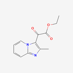 molecular formula C12H12N2O3 B1379145 Ethyl 2-{2-methylimidazo[1,2-a]pyridin-3-yl}-2-oxoacetate CAS No. 1233927-29-1