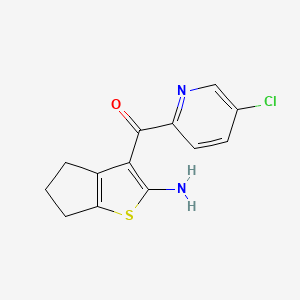 3-(5-chloropyridine-2-carbonyl)-4H,5H,6H-cyclopenta[b]thiophen-2-amine