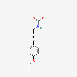 molecular formula C16H21NO3 B1379152 叔丁基N-[3-(4-乙氧苯基)丙-2-炔-1-基]氨基甲酸酯 CAS No. 1461706-42-2