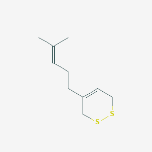 molecular formula C10H16S2 B13791533 3,6-Dihydro-4-(4-methyl-3-pentenyl)-1,2-dithiin CAS No. 73188-23-5